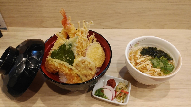 天丼とぶっかけ素麺のセット